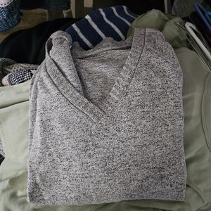 Torrid Heather Gray V-Neck Sweater